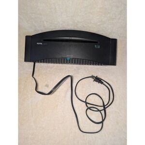 *USED* workingPortable Paper Shredder Royal JS-1100 Black Jaws over Waste Basket